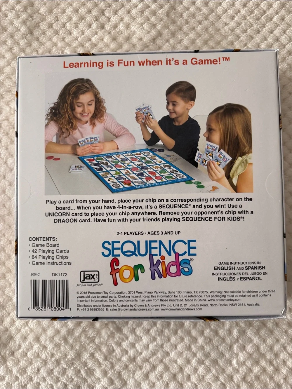 🦁 🆕 Sequence for Kids Board Game